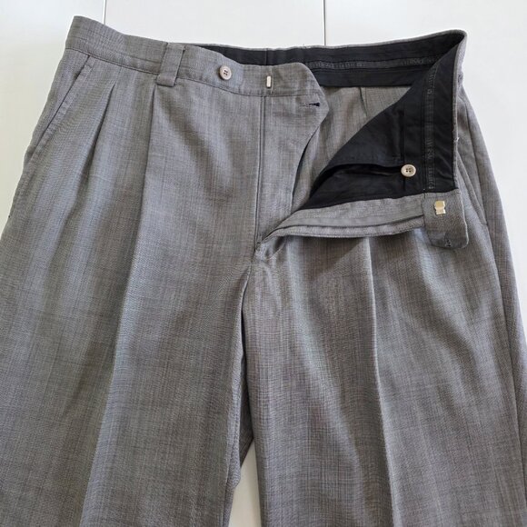 Versace Classic V2 Dress Pants Men IT 50 US 34 Heathered Gray Wool Pockets Lined - Picture 9 of 16